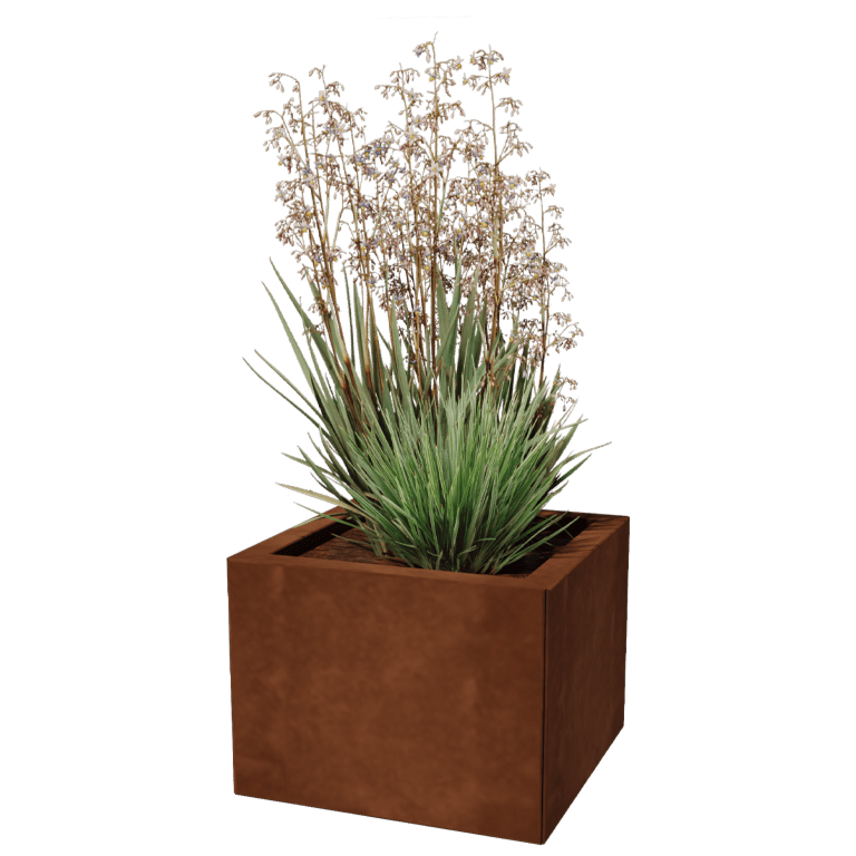 Corten-teräksinen istutuslaatikko - Neliönmuotoiset - 40 x 40 cm