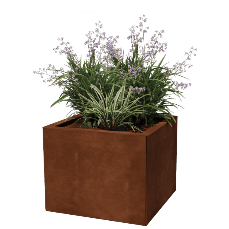 Corten-teräksinen istutuslaatikko - Neliönmuotoiset - 50 x 50 cm