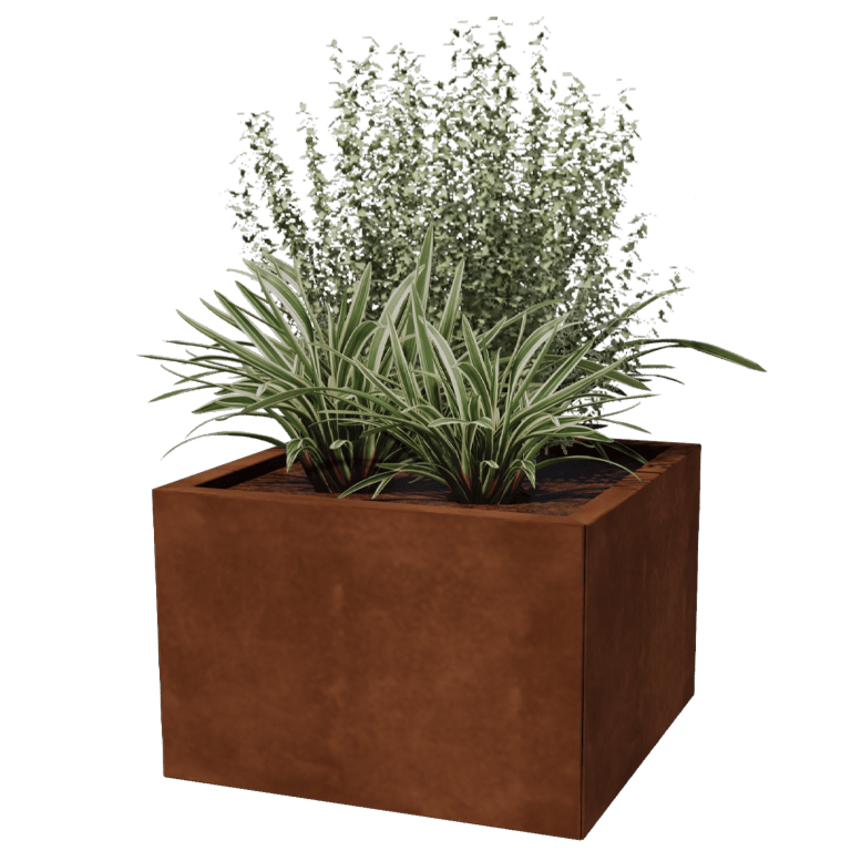 Corten-teräksinen istutuslaatikko - Neliönmuotoiset - 60 x 60 cm