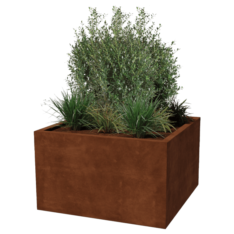 Corten-teräksinen istutuslaatikko - Vierkant - 100 x 100 x 60 cm - Hitsattu
