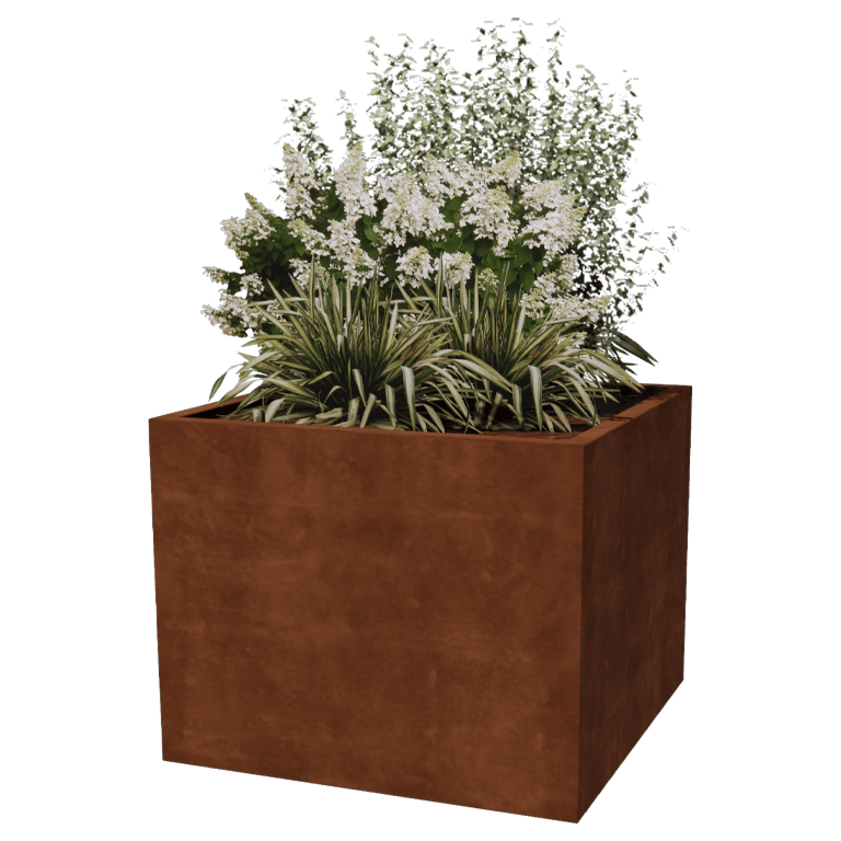 Corten-teräksinen istutuslaatikko - Vierkant - 100 x 100 x 80 cm - Hitsattu