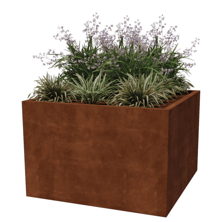 Corten-teräksinen istutuslaatikko - Vierkant - 120 x 120 x 80 cm - Hitsattu