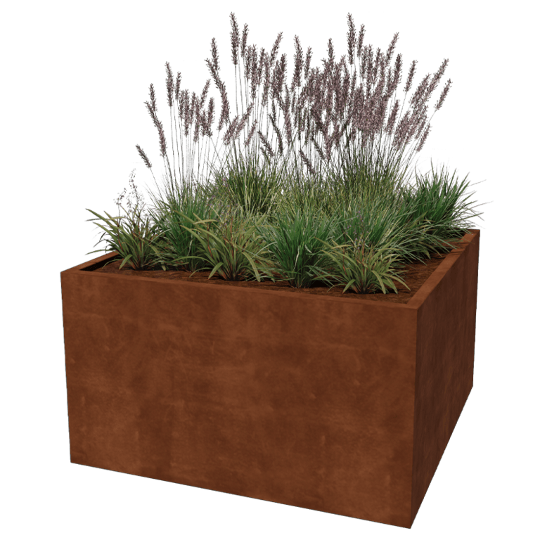 Corten-teräksinen istutuslaatikko - Vierkant - 140 x 140 x 80 cm - Hitsattu