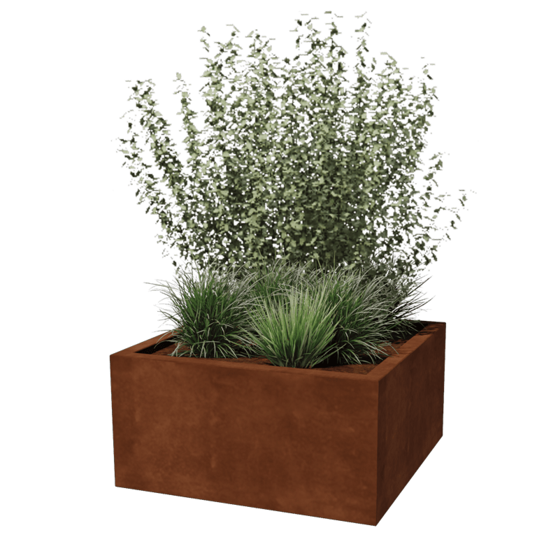 Corten-teräksinen istutuslaatikko - Vierkant - 80 x 80 x 40 cm - Hitsattu