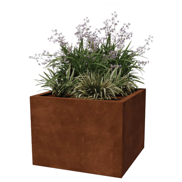 Corten-teräksinen istutuslaatikko - Vierkant - 80 x 80 x 60 cm - Hitsattu