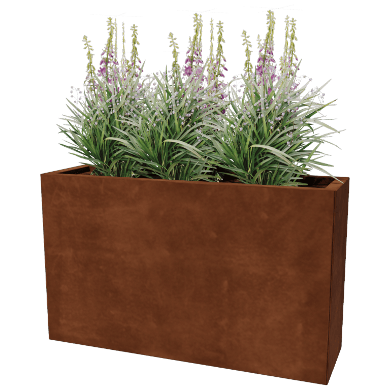 Corten-teräksinen istutuslaatikko - Suorakaiteen muotoiset - 30 x 100 cm
