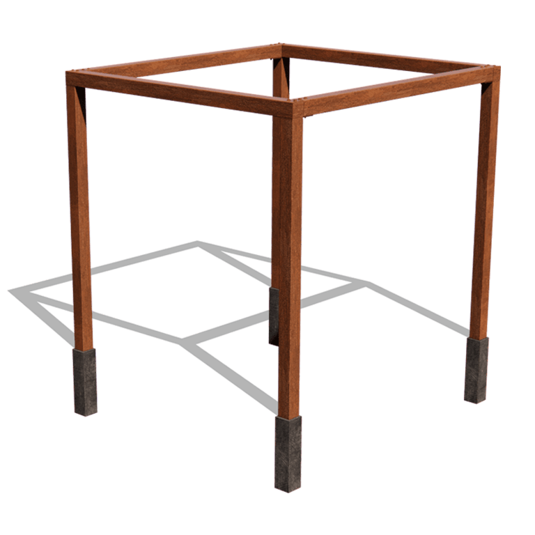 Corten-teräksinen pergola - Neliönmuotoiset - 274 x 250 x 230 cm