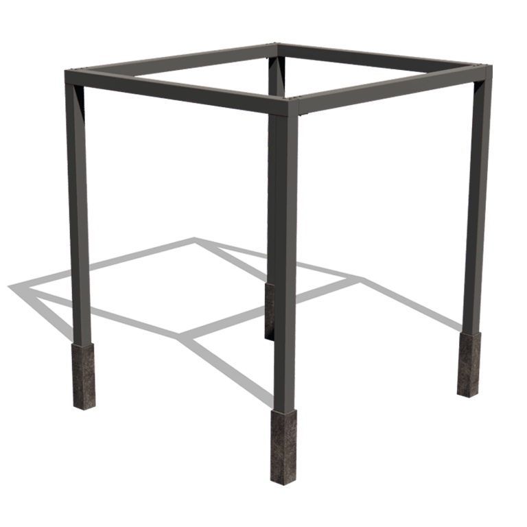 Teräksinen pergola - Neliönmuotoiset - 274 x 250 x 230 cm