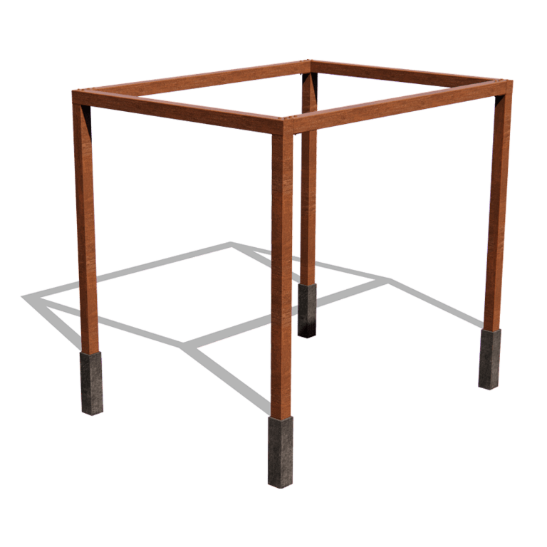 Corten-teräksinen pergola - Suorakaiteen muotoiset - 324 x 250 x 230 cm