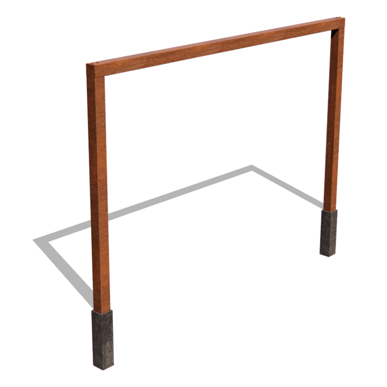 Corten-teräksinen pergola - Suora - 400 x 230 cm