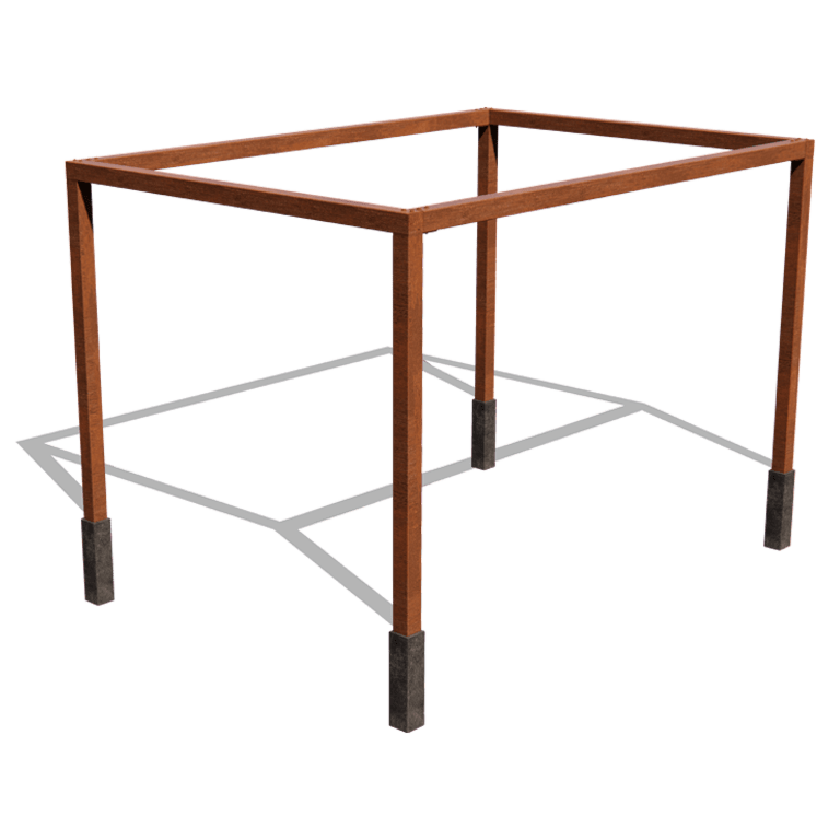 Corten-teräksinen pergola - Suorakaiteen muotoiset - 424 x 300 x 230 cm