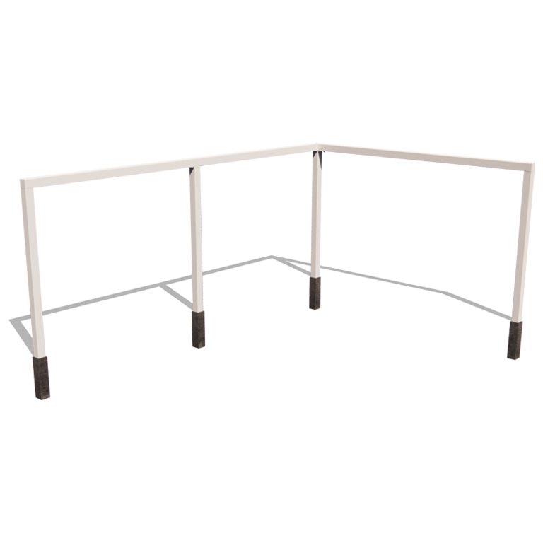 Teräksinen pergola - Kulma - 600 x 412 x 242 cm