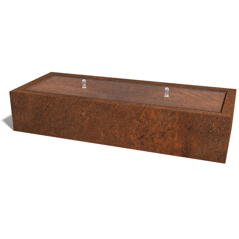 Corten-teräksinen suihkulahde - Lyra - 200 x 80 x 40 cm