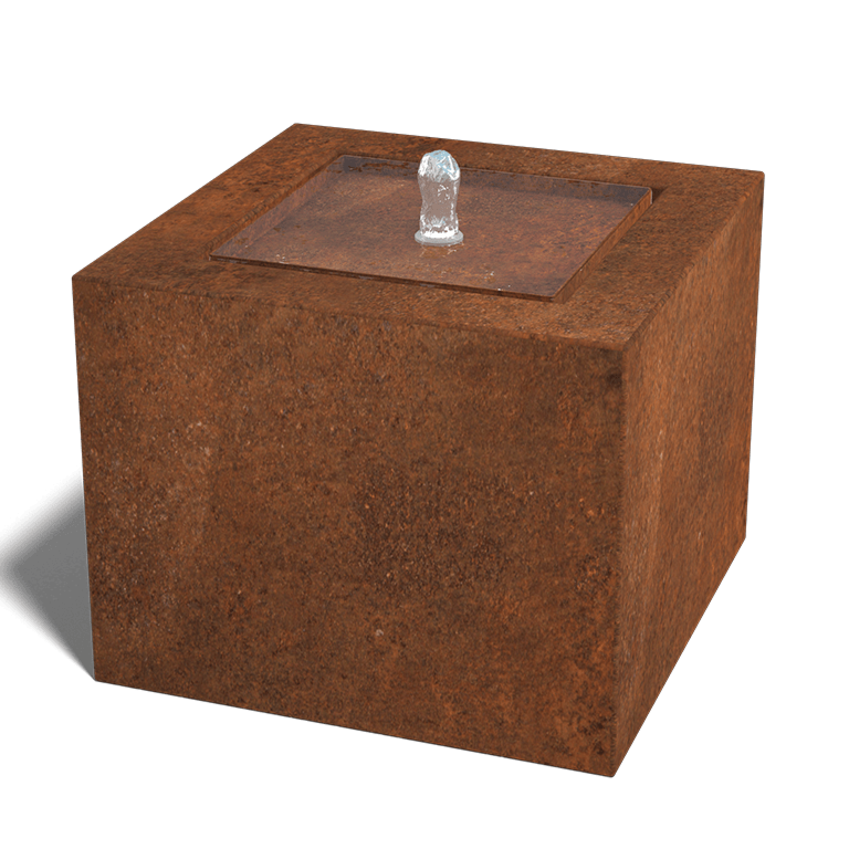 Corten-teräksinen suihkulahde - Lyra - 50 x 50 x 40 cm