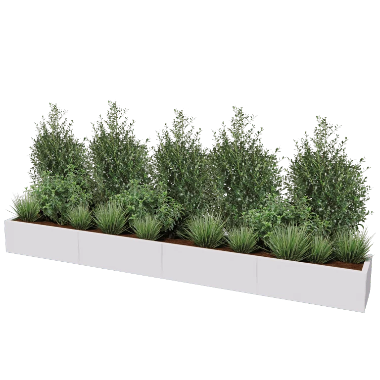 Teräksinen istutuslaatikko XXL - Suorakaiteen muotoiset - 320 x 40 x 40 cm - Muu RAL-väri - Ilman pohjalevyä