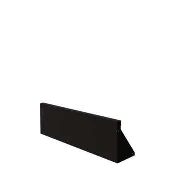 Teräksinen tukimuuri - Suora - 100 x 30 cm - RAL9005 matta (musta)