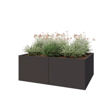 Teräksinen istutuslaatikko XXL - Suorakaiteen muotoiset - 160 x 120 x 60 cm - RAL7016 matta (antrasiitinharmaa) - Pohjalevyllä