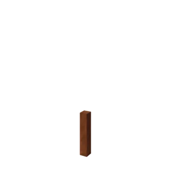 Corten-teräksinen aidantolppa - 12 x 12 x 60 cm