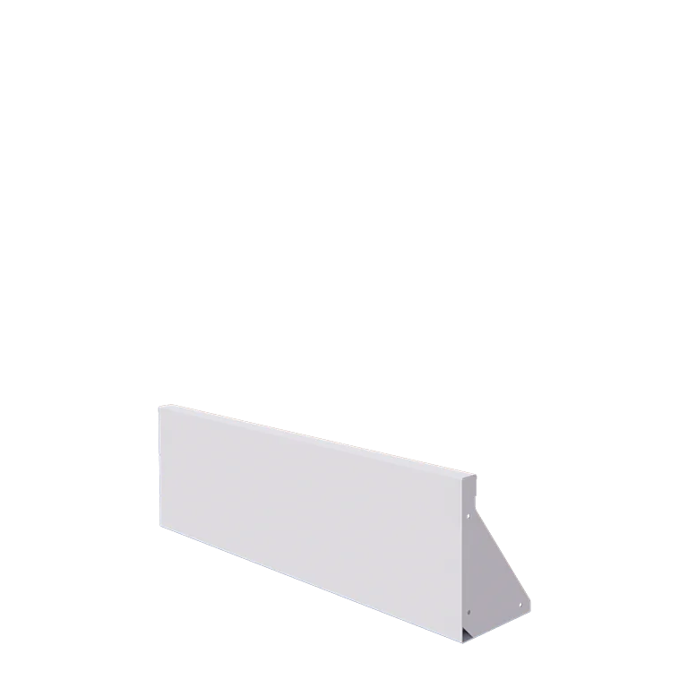 Teräksinen tukimuuri - Suora - 100 x 30 cm - RAL9010 matta (valkoinen)