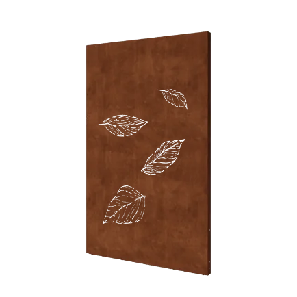 Corten-teräksinen koristepaneeli - Lehdet 3 - 120 x 6 x 190 cm