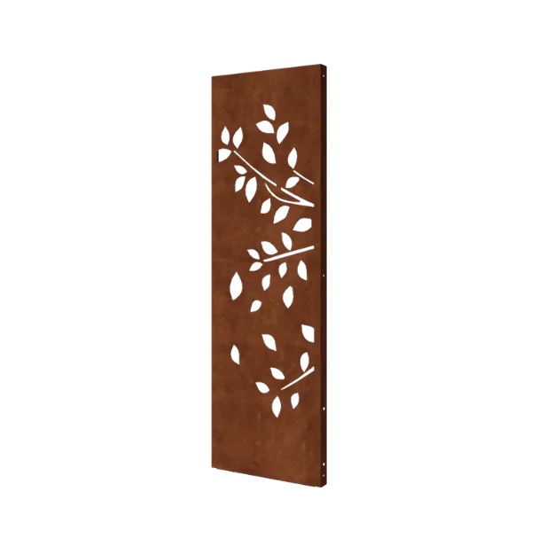 Corten-teräksinen koristepaneeli - Puu - Osa 1 - 60 x 6 x 190 cm
