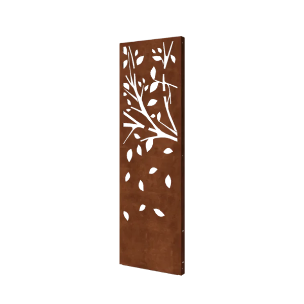Corten-teräksinen koristepaneeli - Puu - Osa 3 - 60 x 6 x 190 cm