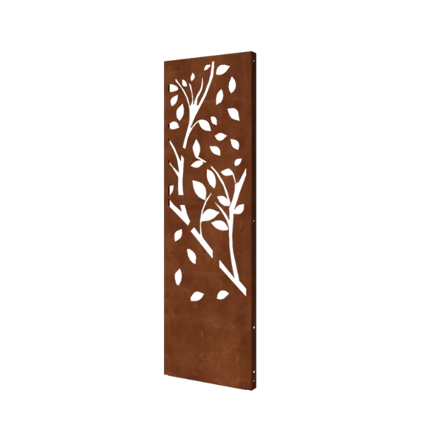 Corten-teräksinen koristepaneeli - Puu - Osa 4 - 60 x 6 x 190 cm