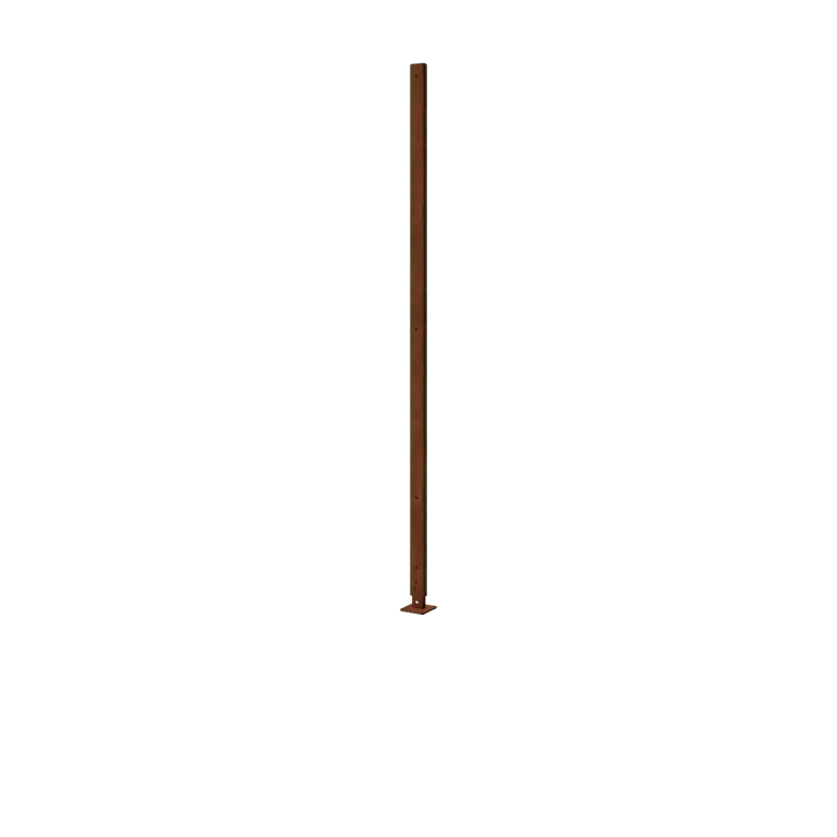 Corten-teräksinen tolppa - Suora jalustalla - 190 x 6 x 3 cm