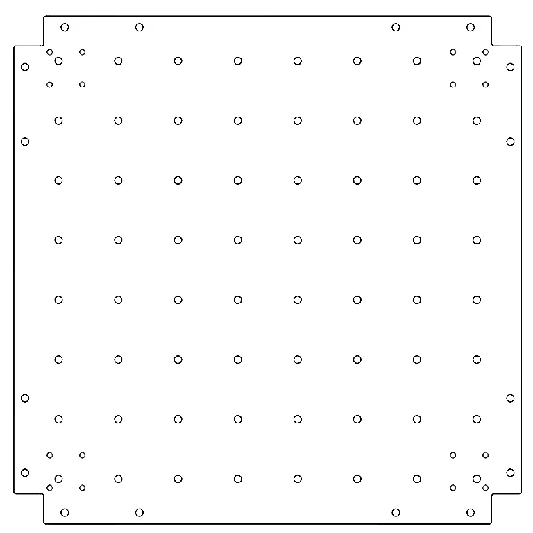 Sinkitty teräs pohjalevy - 70 x 70 cm