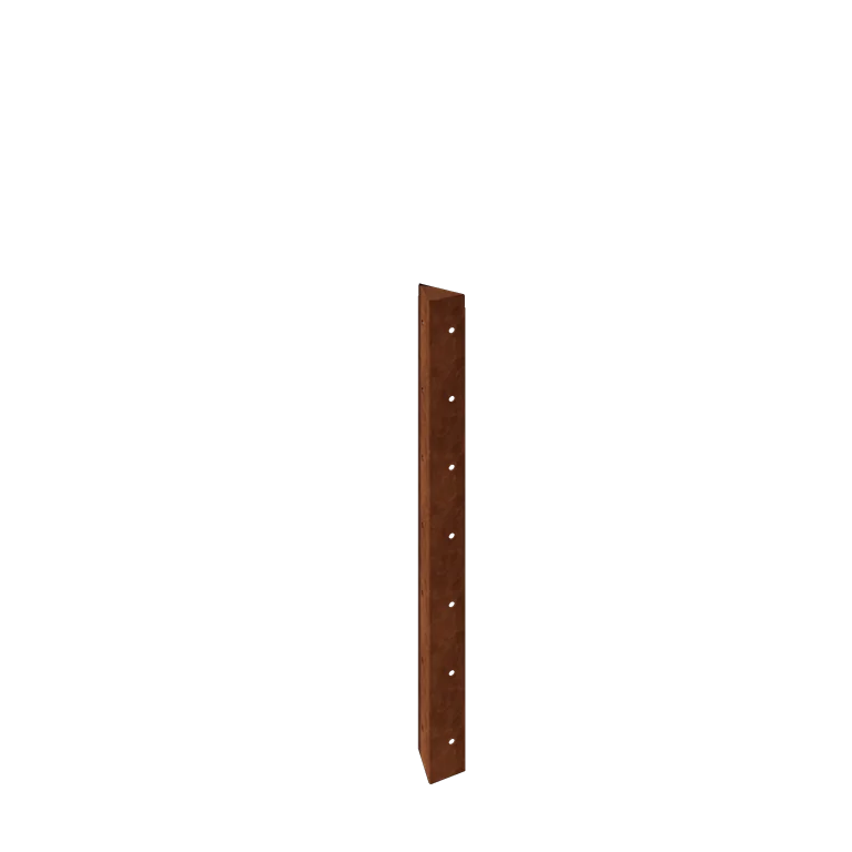 Corten-teräksinen istutuslaatikko - Kulmapala 90° - 70 cm