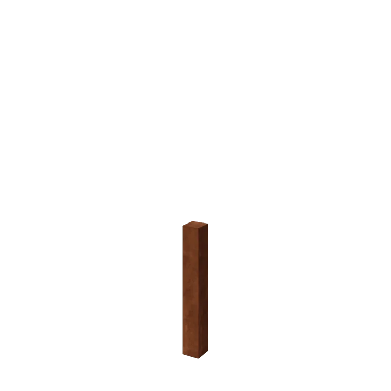 Corten-teräksinen aidantolppa - 12 x 12 x 80 cm
